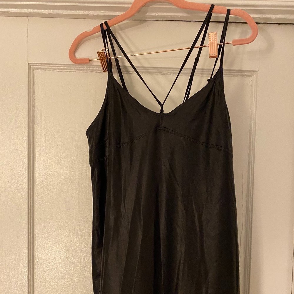Black Faux Leather Dress